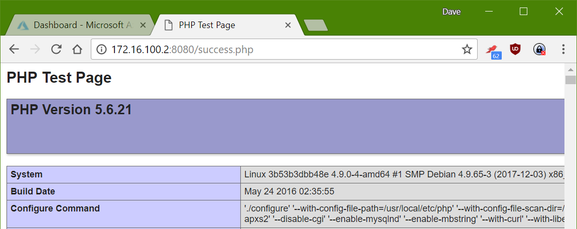 PHP test page
